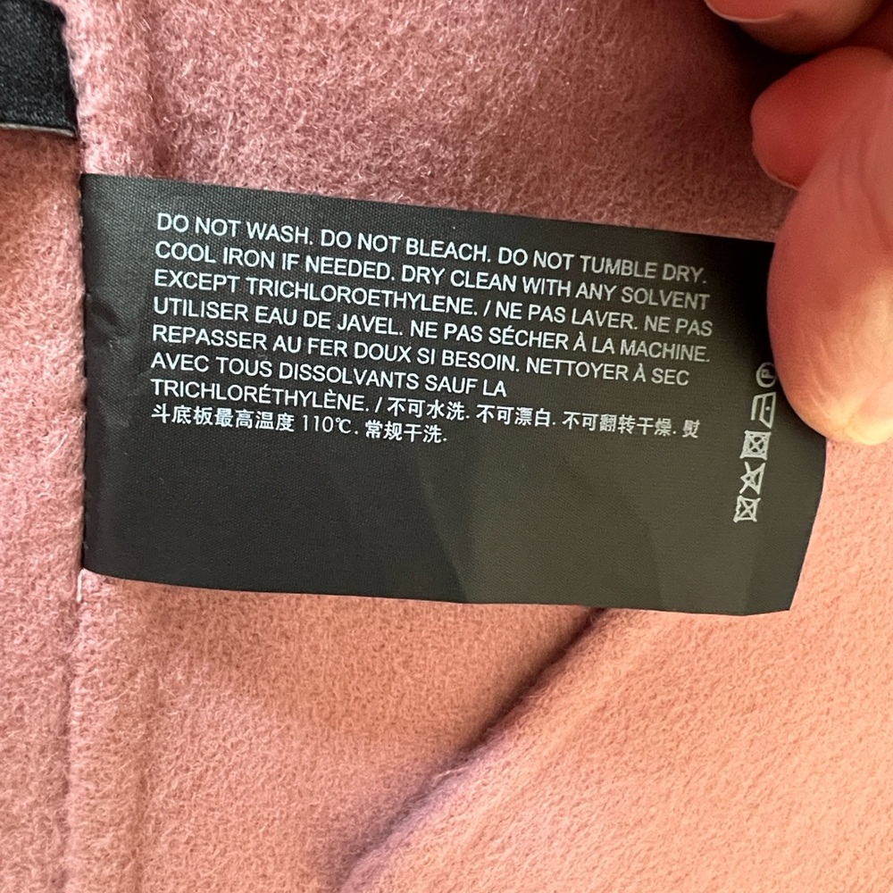 Theory Easy One Button Winsome 2 Cashmere Wool Overcoat in Dark Rose Size L - Picture 4 of 7